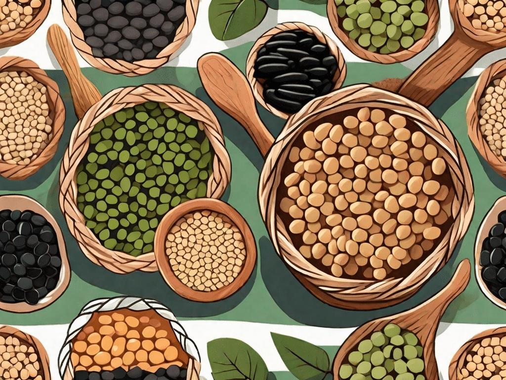 Various types of legumes like lentils