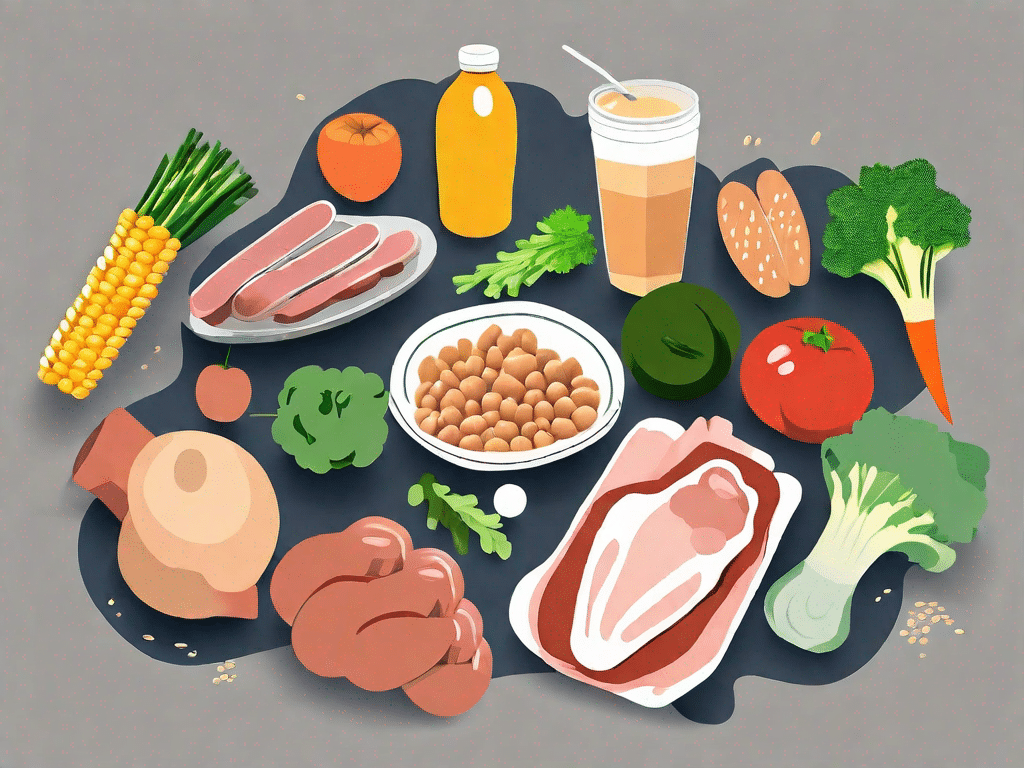 A variety of healthy foods like lean meats