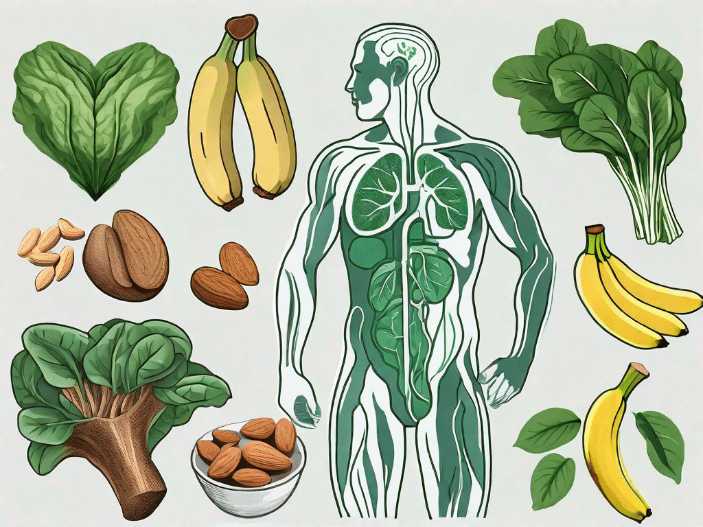Various magnesium-rich foods like spinach