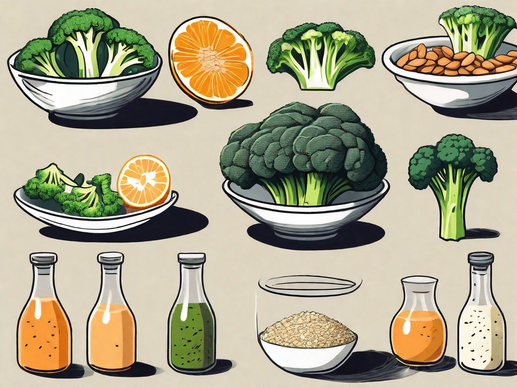 A variety of nondairy foods like broccoli