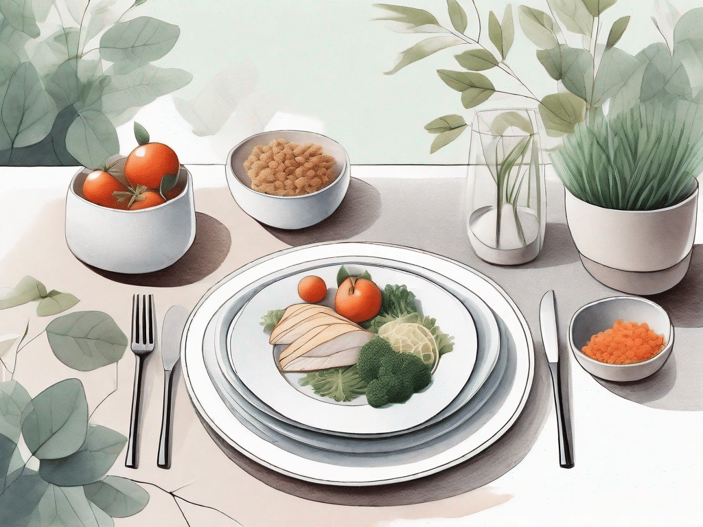 A balanced meal on a serene