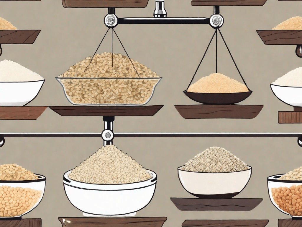 A variety of rice alternatives like quinoa