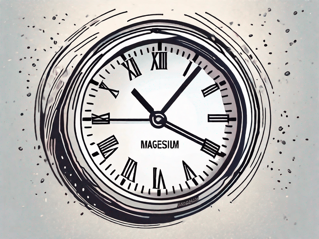 A clock blended with a magnesium supplement capsule