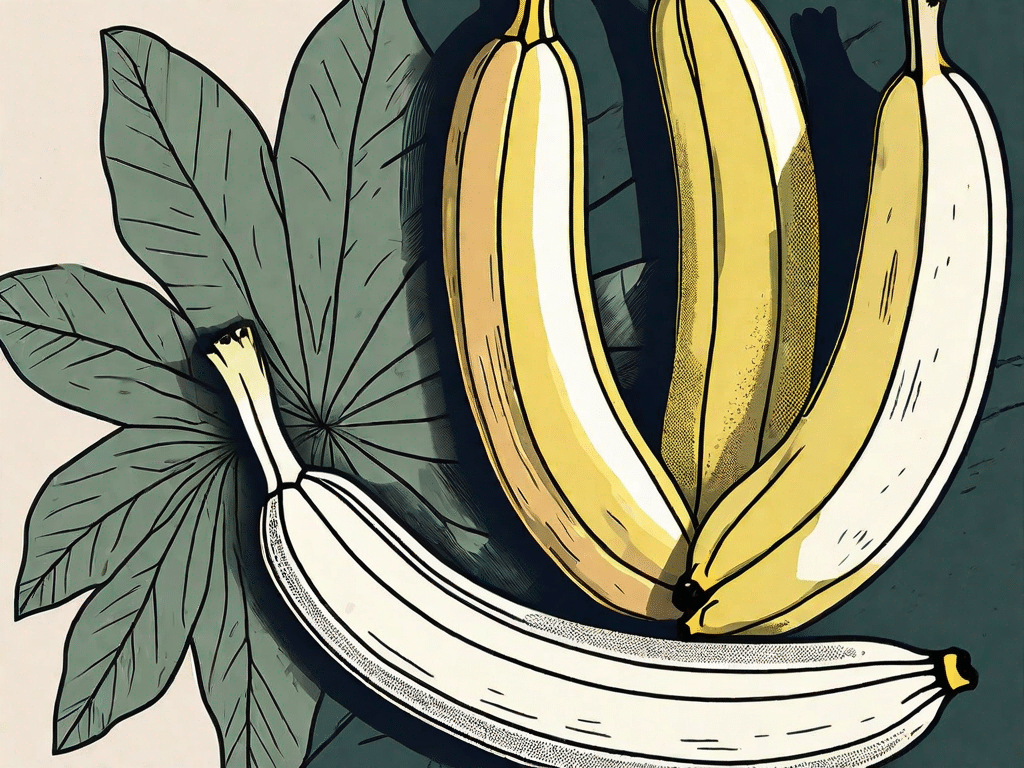 A banana and a plantain side by side