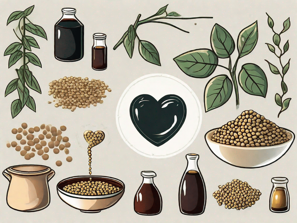 Soybeans being transformed into soy sauce through various scientific processes