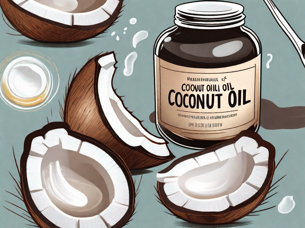 A jar of coconut oil with a spoon