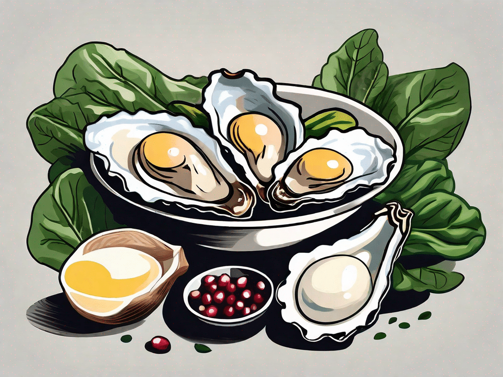 Various natural foods like oysters